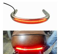 TADAFA Retro Motorcycle Cafe Racer Seat Frame Hoop Brat Loop with LED Strip Turn Singal Tail Light Brake Light (7/8 inch Tube/Flat Loop/Width 175mm/6.89in)
