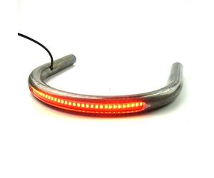 TADAFA Retro Motorcycle Cafe Racer Seat Frame Loop Brat Hoop with LED Strip Turn Singal Brake Light Tail Light