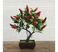 TADALU Artificial Orange Tree, Tall Faux Orange Tree Plants, Fake Potted Orange Tree With Branches And Fruits, Artificial Trees For Modern Home Office Floor Decor Indoor,Chilli