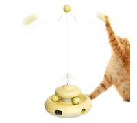 TADAYIM Interactive Cat Wand Toys,Colorful Cat Self-play Fun Toy - Portable Training Game, Funny Pet Enrichment Ball for Indoor Animal
