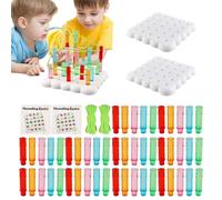 TADAYIM Lacing Toy, Stacking Blocks Game, Two-player Battle Blocks Game for Calming Mood Problem-Solving Learning Counting Sensory Education