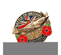 TADAYIM Memorial Britain Badge, Emblem Brooch Metal Lapel Pin, England's Commemorative Anniversaries Keepsake, Never Forget Anniversaries Badge Lapel