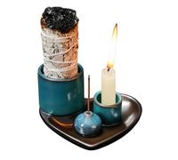 TADAYIM Smudge Stick Holder | Versatile Ceramic Burner Stand,4-in-1 Incense Stick Holder for Meditation, Yoga, Relaxation, and Home Decor