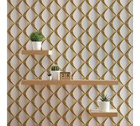 TADESSI Tommaso M1-No.1805 Non-Woven Wallpaper 3D Look Gold White Modern for Living Room Bedroom Kitchen