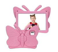 Tading for Lenovo Tab M10 Plus 3rd Gen Case Kids, Cute Butterfly Kid Proof EVA Foam Protective Stand Cover for Lenovo Tab M10 Plus (3rd Gen) 10.6 Inch (TB-125FU TB-128FU TB-128XU) 2022 - Pink