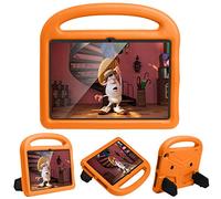 Tading Kids Case for All-New Fire HD 8 & Plus 2020, Children Friendly Soft EVA Foam Shockproof Light Weight Handle Stand Protective Cover for Amazon Kindle Fire HD 8" Tablet 10th Generation - Orange