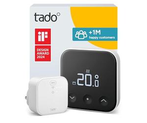 tado Smart Thermostat X - Starter Kit Wired Room Thermostat & Bridge X, Control via App & Smart Speaker (Alexa, Siri, Google Assistant), DIY Installation