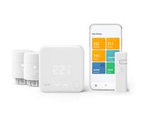 tado° Wired Smart Thermostat - Multi-Room Control Starter Kit V3+, Includes 2x Add-on Smart Radiator Thermostat (Universal Mounting), Easy DIY Installation, Works with Alexa, Siri & Google Assistant