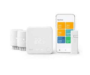 tado° Wired Smart Thermostat - Multi-Room Control Starter Kit V3+, Includes 2x Add-on Smart Radiator Thermostat (Universal Mounting), Easy DIY Installation, Works with Alexa, Siri & Google Assistant