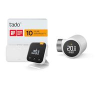 tado Wireless Smart Thermostat X - Starter Kit with Bridge X and Stand, Boiler and Hot Water Control + tado° Smart Radiator Thermostat X,