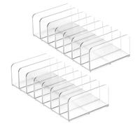 Tadoiooy Cosmetic Organisers, Cash Tray, 2PCS 7-Section Makeup Palette Organizer, Clear Acrylic Makeup Organizers, Reusable Money Tray for Cash, Bills, Envelope, Card, Eyeshadow