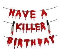 Tadoiooy Halloween Decor, Have Killer Birthday Party Banner, Halloween Horror Birthday Party Decorations, Bloody Horror Movie Decorations, Zombie Vampire