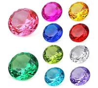 Tadoiooy Multi-Item Party Favour Packs, 2Set Acrylic Gems 1.6 Inch Multicolor Chaos Emeralds Pirate Treasure Hunt Prop Fake Gems Easy to Clean Little Gems Gift for Birthday Christmas