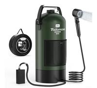 Tadomoe 20L Camping Shower with 2000 mAh Pump and 2 m Hose, Portable Solar Shower Bag with Carrying Bag and Shower Head - Mobile Shower for Camping, Beach, Dogs and Gardens