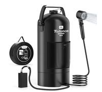 Tadomoe 20L Solar Camping Shower with 2000mAh Pump and 2m Hose, Portable Shower with Storage Bag and Shower Head - Portable Shower Head for Camping, Hiking, Beach, Dog and Garden