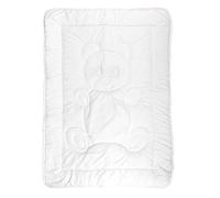 Tadpoles Quilted Toddler Comforter | 40" x 60" | Made of 100% Microfiber Polyester (Shell) & 200 GSM Fiberfill | Soft, Breathable & Durable | Ideal for Toddlers (12-48 Months) | White Teddy Pattern