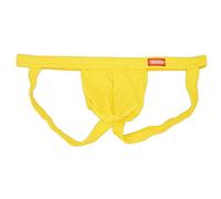 TADUANO Men's Jockstraps Athletic Supporter Low Rise Sexy Sport Fashion Workout Gym Jocks Briefs Underwear (L,Yellow)