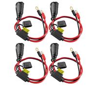 TADYAO 4Pcs Battery Charger Extension Fit for NOCO Accessories 3FT M6 1/4’’ Eyelet Terminal Connector