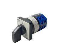 TADZKKIWM Universal Transfer Rotary Cam Switch 10A 3 Positions 2 Poles Power Supply One Out of Three Signal Control Selector(White Panel)