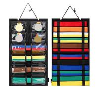 Tae Kwon Do Belt Display Stand - 24 Inch Width, 18 Inch Height, Made of Black Felt, Wall Holder for Wrestling Belts, Space Saving Storage for Martial Arts, Bedroom Wan