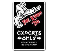 Tae Kwon Do Sign Parking Martial Arts Black Belt Gift Instructor Class Teacher Warning Signs Tin sign 8x12 inches