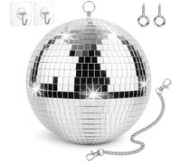 Taechalingo Disco Ball 20 cm, Disco Balls with Hanging Ring, Disco Ball, Disco Ball for Parties, Hanging Disco Ball, Mirror Ball, for Party Decoration, Band Bar, Wedding, Birthday & Club