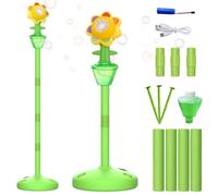 Taechalingo Sunflower Bubble Machine, Bubble Machine, 2-in-1 Stand & Han, Standing Machine, Height Adjustable, for Wedding, Friends, Family, Party