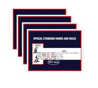 TAECHU 2025 Mahjong Cards Guide Rules American Official Revision - Large Print - 4Pcs
