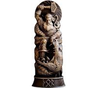 TAECOOOL Norse God Resin Statue Scandinavian Pantheons, Norse Gods Figurine Craft Viking Mythology, Home Wine Cabinet Shelt Bookcase Sculpture Orament (Thors)