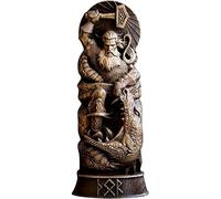 TAECOOOL Norse God Resin Statue Scandinavian Pantheons, Norse Gods Figurine Craft Viking Mythology, Home Wine Cabinet Shelt Bookcase Sculpture Orament (Thors)