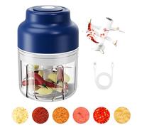 Taekooki 320ML Electric Food Chopper, Mini Wireless Garlic Grinder, USB Rechargeable Portable Food Processor and Blender for Chili Onions Vegetable Nuts Fruits Peppers Meat Garlic