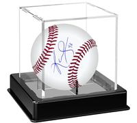 Taeku Baseball Display Case - Acrylic Cube Ball Holder with UV Protection, Clear Display Box for Baseball, Softball, Tennis, Sports Memorabilia - Included Stand (1 Pack)