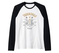 Taekwondo 5 tenets and tiger- ITF/WT Raglan Baseball Tee
