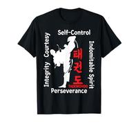 Taekwondo 5 Tenets Martial Arts ATA ITF Tae For Moms And Dad T-Shirt