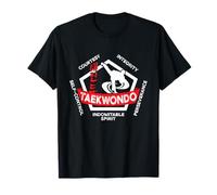 Taekwondo 5 Tenets Martial Arts ATA ITF Tae Kwon Do Gift T-Shirt