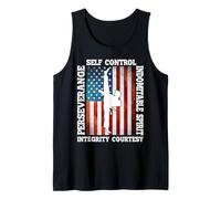 Taekwondo 5 Tenets Martial Arts Sports USA Flag Tank Top