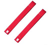 Taekwondo Belt 2 Pack Coloured Ranking Martial Arts Training Sash for Grading Competition Judo Karate BJJ 280cm Length Cotton Mix(Red)