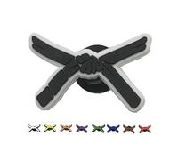 Taekwondo belt color shoe charm + Korean Flag - Choose 1 belt color, S, Polyvinyl Chloride, No Gemstone