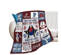 Taekwondo Blanket Korea Gifts for Girls Boys Kids Woman Sport Throw Blankets Soft Blanket Warm Fleece Flannel Plush Blankets for Bed Sofa Couch 40"x50"