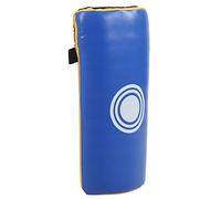 Taekwondo Block Target, Kickboxing Training Equipment, Curved Punching Pad with High - Density Sponge and PU Leather for Hand Foot Guard, Adjustable Strap for Adults and (Blue and Yellow)