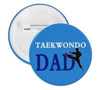 Taekwondo Dad Buttons Pin Badges Tinplate Lapel Pins Crafts for Shirts Clothes Bag Accessory 5PCS
