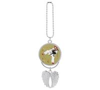 Taekwondo Design Car Hanging Pendant, Zinc Alloy Rearview Mirror Charms - Relieve Visual Fatigue, Vintage Keychain Pendant, Lucky Car Interior Hanging Decoration, Silver-Style