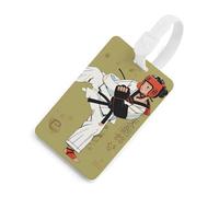 Taekwondo Design Luggage Tags with ID Card, Durable Travel Bag Tags, Waterproof Name Tag for Suitcases, Backpacks & Travel Cases White-Style