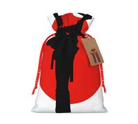 Taekwondo Design Print Drawstring Bags Burlap Gifts Bag With Drawstring Gift Bags For Wedding/Party/Festival/Storage