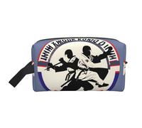 Taekwondo Design Print Storage Bag,Zippered Storage Bags Travel Accessories Essential Toiletries Purse Pouch