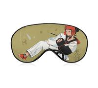 Taekwondo Design Sleeping Mask, Light Blocking Eye Mask, Comfortable and Soft, Eye Cover with Elastic Band, Suitable for Men and Women, Suitable for Travel/Sleeping