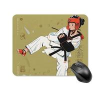 Taekwondo Design Square Mouse Pad Portable Computer Mousepad with Non-Slip Rubber Base 20 * 25cm Ultra-Thin Gaming Mouse Mat for Computer Laptop Office Desk Accessories