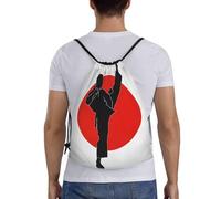 Taekwondo Design Title: Lightweight Drawstring Duffel Bag â€“ Water-Resistant Foldable Gym Sack with Adjustable Shoulder Strap, Ideal for Sports, Yoga, Travel and School