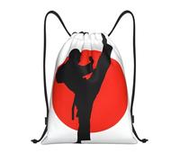 Taekwondo Design Title: Lightweight Drawstring Duffel Bag â€“ Water-Resistant Foldable Gym Sack with Adjustable Shoulder Strap, Ideal for Sports, Yoga, Travel and School