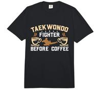 Taekwondo Fighter Before Martial Arts Coffee Lover Taekwondo Comfort Colors Adult Heavyweight T-Shirt